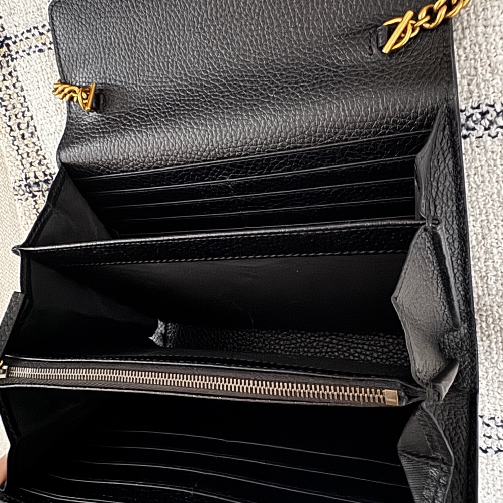Gucci GG Marmont Small Shoulder Bag Black Leather w/ Box & Dust Bag - Picture 9 of 9